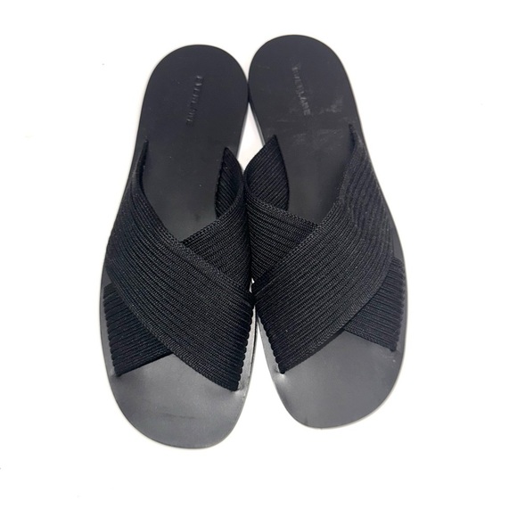 NEW Everlane Black Reknit Day Crossover Sandal in Size 7.5 - Picture 3 of 6